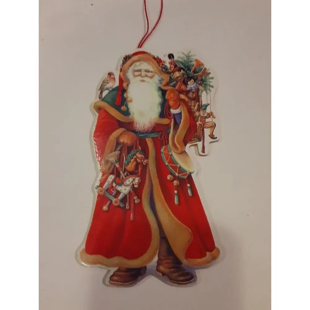 Vintage Cardboard Stock Christmas Trio Ornaments